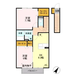 ローズコート西三島D【2階】の間取り