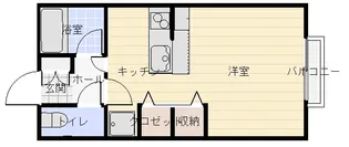 DIコーポサンライズA【1階】の間取り