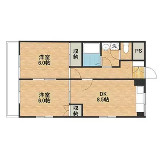 アーバンハイツ中央【401号室】の間取り