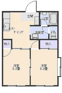 橋本アサカコーポ【2階】の間取り