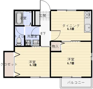 ライジング・サンC【1階】の間取り