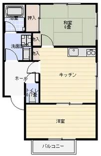 サンハイツ親園 A棟【1階】の間取り