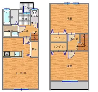 カーサ・ヴェルデB棟【105号室】の間取り