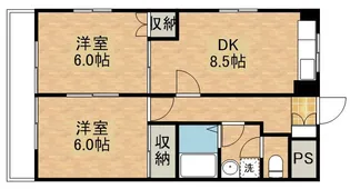 アーバンハイツ中央【206号室】の間取り