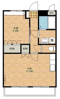 パル新谷弐番館【102号室】の間取り