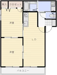 ルナパレスIV B棟【2階】の間取り