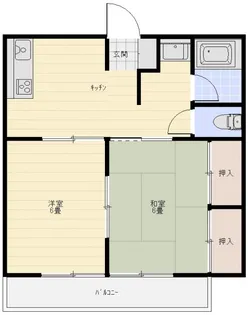 コーポ間庭【2階】の間取り