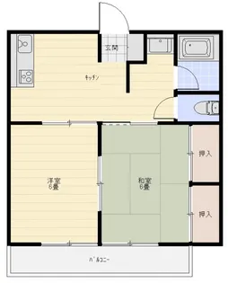 コーポ間庭【2階】の間取り