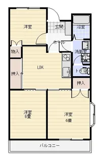 光ハイツ【3階】の間取り