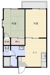 日新コーポA棟【102号室】の間取り