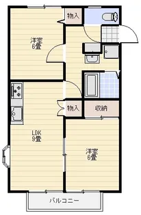 ビューラーあさか【2階】の間取り