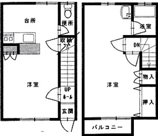 メゾネットイシイ【1階】の間取り