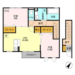 メゾン浅香【202号室】の間取り