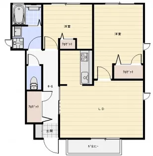 慶ハウス弐番館【1階】の間取り