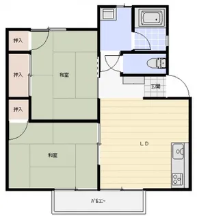 ハーティライフ成田【2階】の間取り