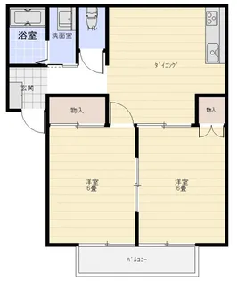DIタウン本町B棟【1階】の間取り