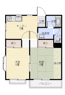 KフラッツII【1階】の間取り