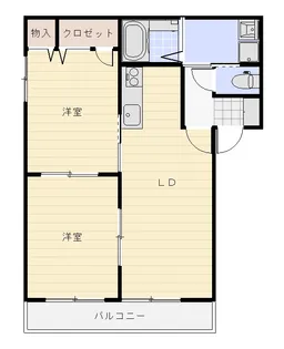 ルナパレスIV B棟【1階】の間取り