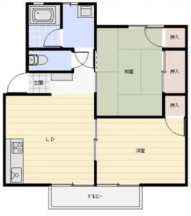 ハーティライフ成田【1階】の間取り