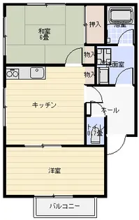 サンハイツ親園 B棟【1階】の間取り