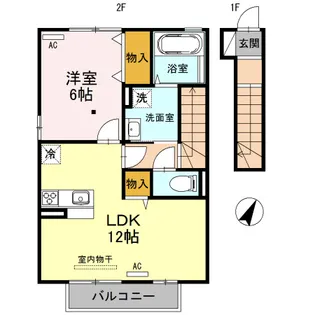 ゴールデンリバーII【205号室】の間取り