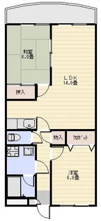 ドミール三川III【2階】の間取り