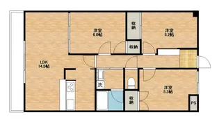 ラペシュリー【305号室】の間取り