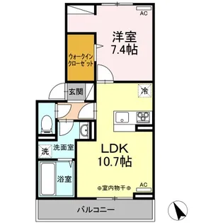 グランテラス紫塚II【301号室】の間取り