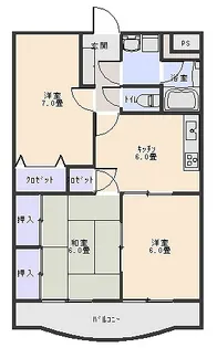 サンライズガーデン【3階】の間取り