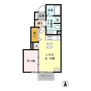 ダズリングサニー【103号室】の間取り