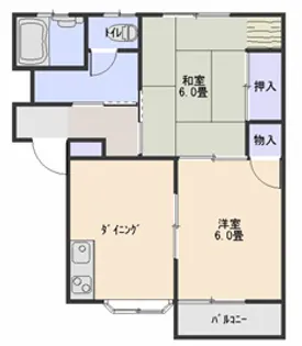 エムフラッツII【2階】の間取り