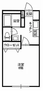 クリタコーポA棟【2階】の間取り
