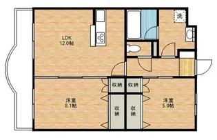 フローラルコート【302号室】の間取り