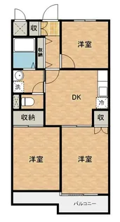プレステージ宇都宮【205号室】の間取り