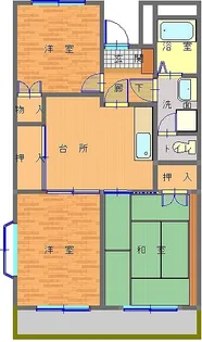 光ハイツ【2階】の間取り