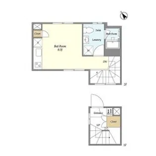 TAKANAWA CUBE East【1階】の間取り