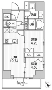 グランエール西日暮里NORTH【13階】の間取り
