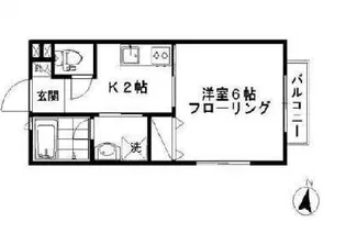 サウスコンフォート【1階】の間取り
