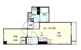 ラシーネ ルーチェ【3階】の間取り