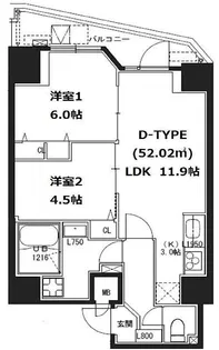 S-RESIDENCE蔵前【13階】の間取り