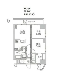 レジディア日本橋馬喰町Ⅱ【1404号室】の間取り