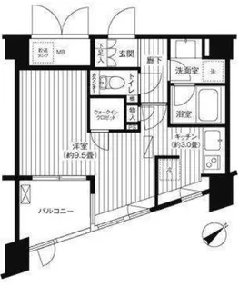 コスモリード新宿余丁町【1階】の間取り