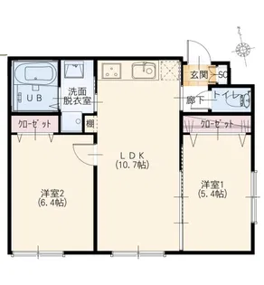 アンベリール四谷坂町【2階】の間取り