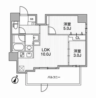 ラヴィエール三ノ輪【9階】の間取り