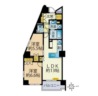 オープンレジデンシア本郷菊坂【4階】の間取り