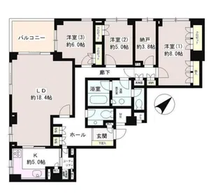 パークハイム荻窪南【2階】の間取り