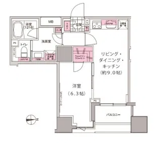 プレジリア東日本橋【10階】の間取り