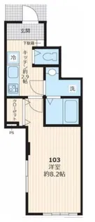 アヴニール三軒茶屋【1階】の間取り