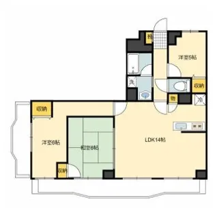 シャンサール船堀【5階】の間取り