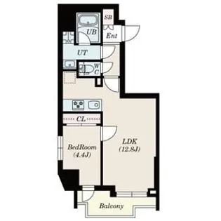 S-RESIDENCE新宿若松町【10階】の間取り